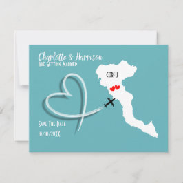 Huwelijksbestemming Corfu Save The Date