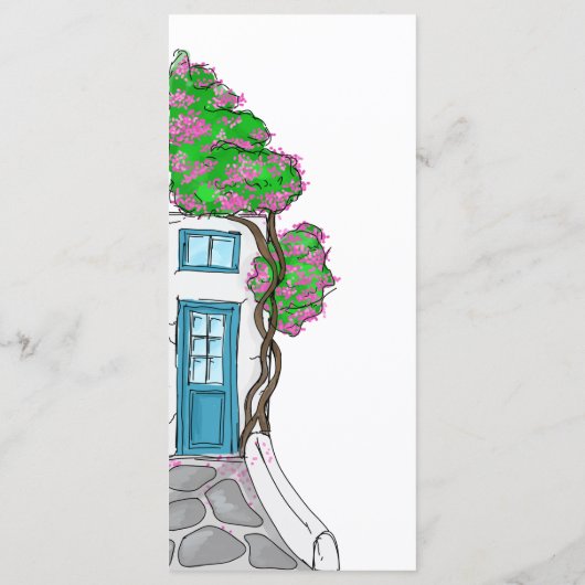 Huwelijksbestemming Griekenland Grieks Eiland Menu (Achterkant)