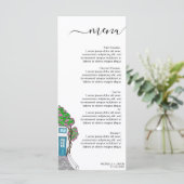 Huwelijksbestemming Griekenland Grieks Eiland Menu (Staand voorkant)