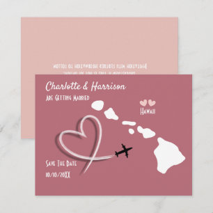 Huwelijksbestemming Hawaï Bewaar de Datum Save The Date