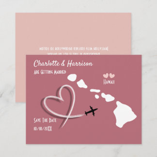 Huwelijksbestemming Hawaï Bewaar de Datum Save The Date