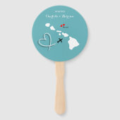 Huwelijksbestemming Hawaï Handwaaier (Voorkant)