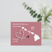 Huwelijksbestemming Hawaï Save The Date (Staand voorkant)