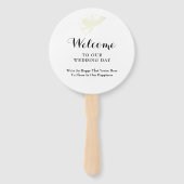 Huwelijksbestemming Jamaica Hand Fan Handwaaier (Achterkant)