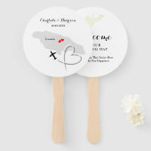 Huwelijksbestemming Jamaica Hand Fan Handwaaier (Voorkant en achterkant)