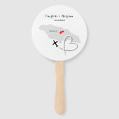 Huwelijksbestemming Jamaica Hand Fan Handwaaier (Voorkant)