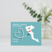 Huwelijksbestemming Korfu Bewaar De Datum Save The Date (Staand voorkant)