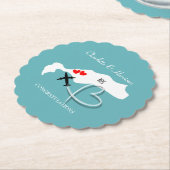 Huwelijksbestemming Kos Kartonnen Onderzetters (Gekanteld)