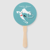 Huwelijksbestemming Kroatië Handwaaier (Voorkant)