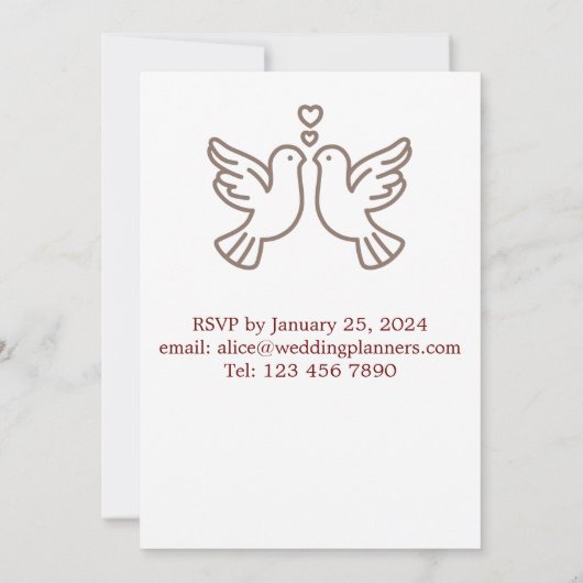 Huwelijksbestemming - Lente in Parijs Kaart (Achterkant)