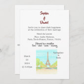Huwelijksbestemming - Parijs, Frankrijk Kaart (Voorkant / Achterkant)