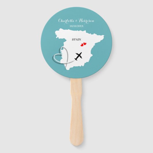 Huwelijksbestemming Spanje Handwaaier (Voorkant)