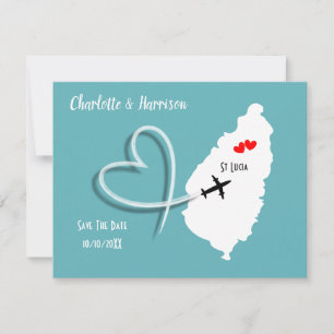 Huwelijksbestemming St Lucia Bewaar de Datum Save The Date