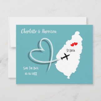 Huwelijksbestemming St Lucia Bewaar de Datum Save The Date