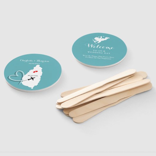 Huwelijksbestemming St Lucia Handwaaier (Niet-gemonteerd)