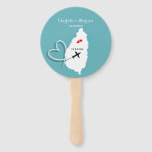 Huwelijksbestemming St Lucia Handwaaier (Voorkant)