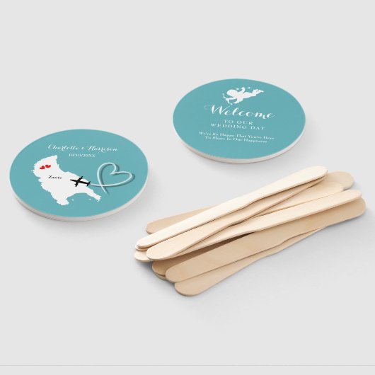 Huwelijksbestemming Zante Handwaaier (Niet-gemonteerd)