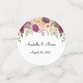 Huwelijksbloem Bourgogne Roos Custom Waterverf Confetti (Kleine voorkant)