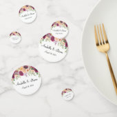 Huwelijksbloem Bourgogne Roos Custom Waterverf Confetti (Groep)