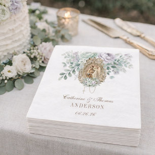 Huwelijksbloem Mary Joseph Mint en Lavendel Servet