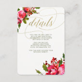 Huwelijksbloemen Bruiloft | Informatie voor bruilo Informatiekaartje (Voorkant)