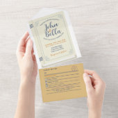 Huwelijksboek Bibliotheek Thema Hoesje & RSVP All In One Uitnodiging (Afscheurbaar)