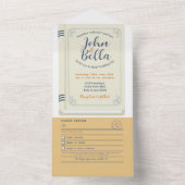 Huwelijksboek Bibliotheek Thema Hoesje & RSVP All In One Uitnodiging (Binnen)