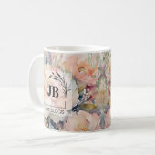 Huwelijksboeket monogram Mok (Voorkant links)