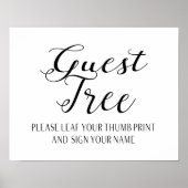 Huwelijksboom met moderne kalligrafie poster (Voorkant)