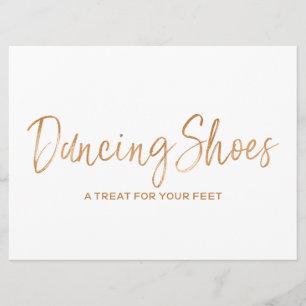 "Huwelijksbord 'Dancing Shoes' Stijlvolle Gouden Kaart
