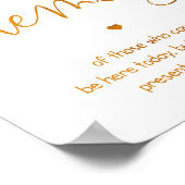 Huwelijksbord 'In Loving Memory' 8x10 poster (Hoek)
