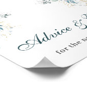 Huwelijksbord met advies en wensen poster (Hoek)