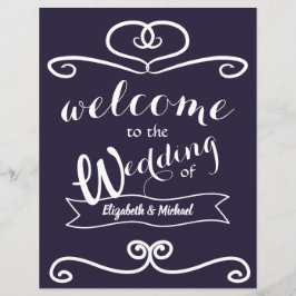 Huwelijksbord met blauwe en gele zonnebloemen