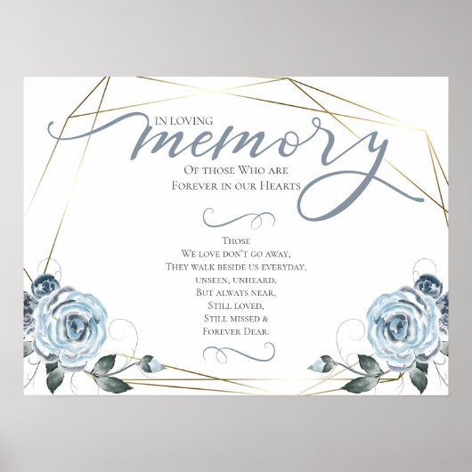 Huwelijksbord met herdenkingsgebed ter nagedachten poster (Voorkant)