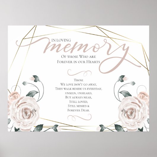 Huwelijksbord met herdenkingsgebed ter nagedachten poster (Voorkant)