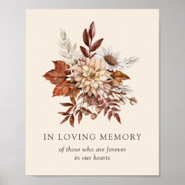 Huwelijksbord met rustieke herfst bloemstuk 'Ter n Poster