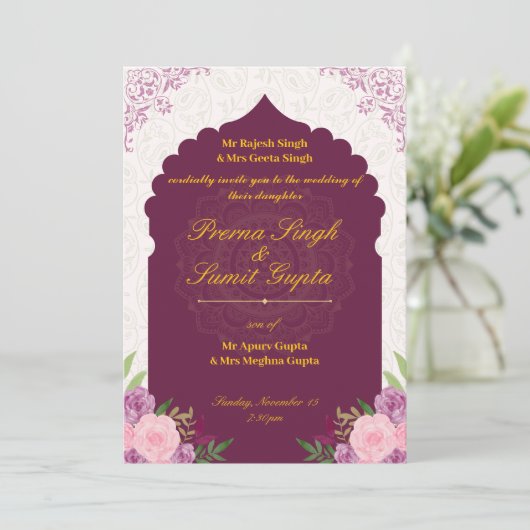 huwelijksbrief kaart (Staand voorkant)