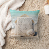 Huwelijksbriefpapier met strandschelp kussen (Deken)