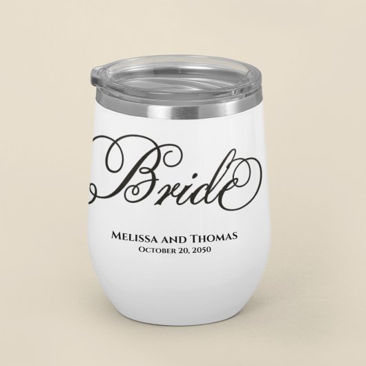 Huwelijksbruid Typografie Script Custom Tumbler