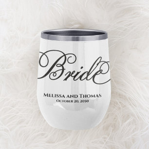 Huwelijksbruid Typografie Script Custom Tumbler