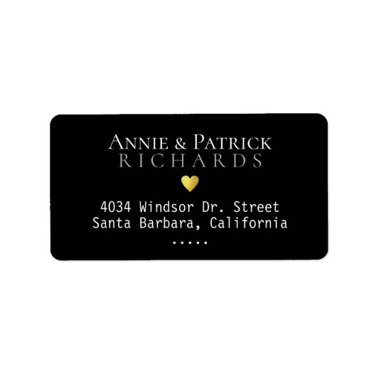 huwelijksbruin groepsnaam liefde zwart adres etiket (Voorkant)