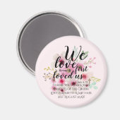 Huwelijkscadeau 4 Ouders Bruid Bruidegom Katholiek Magneet (Voorkant / Achterkant)