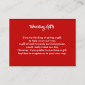 Huwelijkscadeau Aanvraag Honeymoon Geld Gepersonal Informatiekaartje (Voorkant)