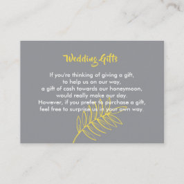 Huwelijkscadeau Aanvraag Honeymoon Geld Gepersonal Informatiekaartje