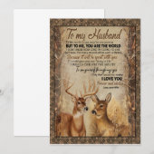 Huwelijkscadeau | Brief aan mijn man van mijn vrou Kaart (Voorkant / Achterkant)