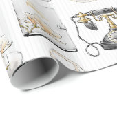 Huwelijkscadeau bruidsfeest Magnolia Cadeaupapier (Rol Hoek)