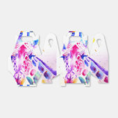 Huwelijkscadeau-doos met giraffe, dierentuin dier bedankdoosjes (Uitgevouwen)