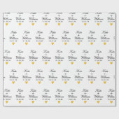 Huwelijkscadeau | Elegant script bruiloftsshower Cadeaupapier (Vlak)