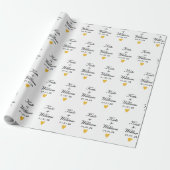 Huwelijkscadeau | Elegant script bruiloftsshower Cadeaupapier (Uitgerold)