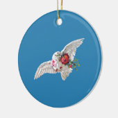 Huwelijkscadeau-ideeën - gepersonaliseerde Duiven  Keramisch Ornament (Links)